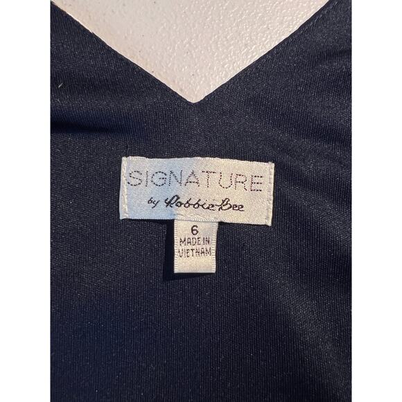 Signature by Robbie Bee Dress Fit and Flare Bias Cut Floral Midi Elegant Coastal - Picture 5 of 6